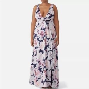 CYNTHIA ROWLEY 
Rose Floral Aurora‎ Maxi Dress SIZE 16
